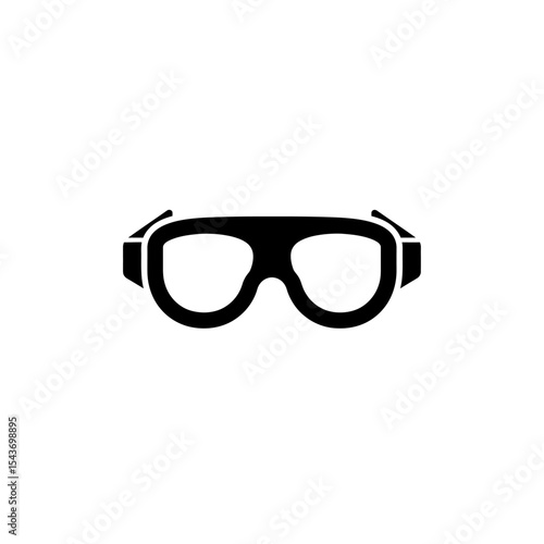 Safety goggles symbolize protection and clear vision for critical tasks in simple vector