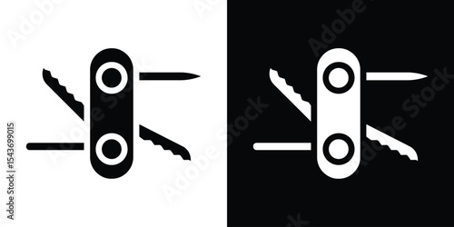 Swiss Knife icon collection. line stroke icon. EPS 10