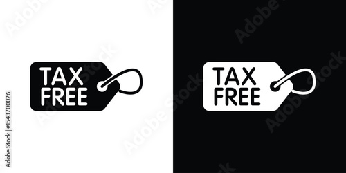 Tax free icon collection. line stroke icon. EPS 10