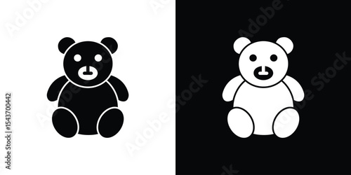 Teddy bear icon collection. line stroke icon. EPS 10