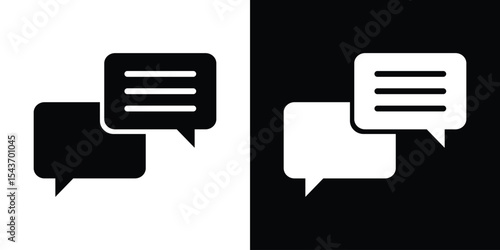 Text chat icon collection. line stroke icon. EPS 10