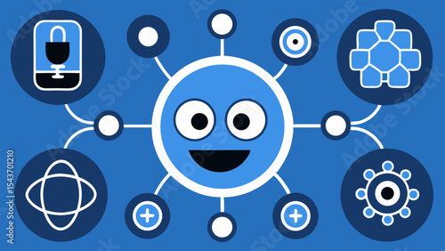 Quantum Multiverse Data Visual – Futuristic Neural Grid Vector Art.
