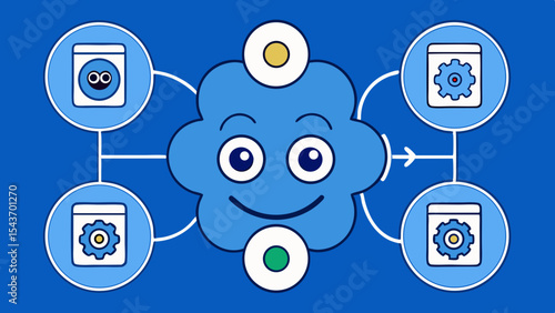 Quantum Multiverse Data Visual – Futuristic Neural Grid Vector Art.