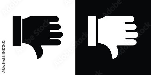 Thumb down icon collection. line stroke icon. EPS 10