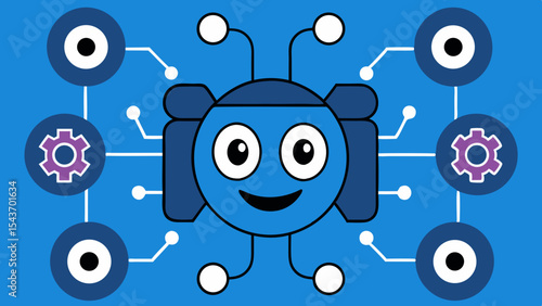 Quantum Multiverse Data Visual – Futuristic Neural Grid Vector Art.
