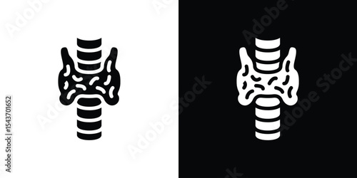 Thyroid icon collection. line stroke icon. EPS 10