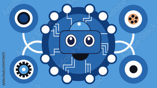 Quantum Multiverse Data Visual – Futuristic Neural Grid Vector Art.