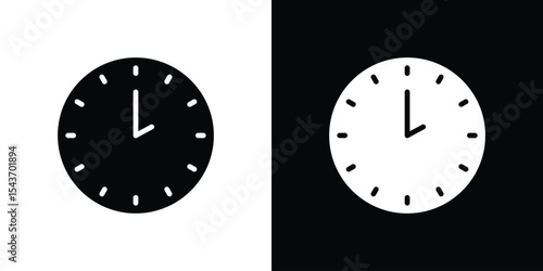 Time clock icon collection. line stroke icon. EPS 10