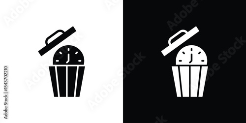 Time waste icon collection. line stroke icon. EPS 10