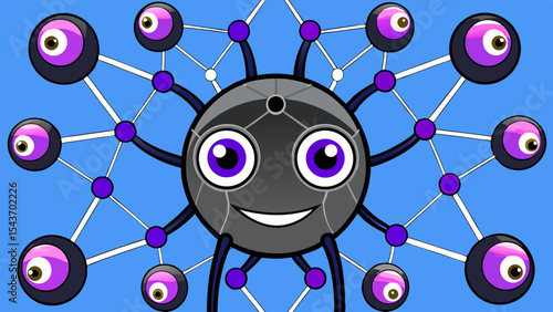 Quantum Multiverse Data Visual – Futuristic Neural Grid Vector Art.
