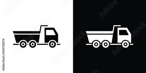 Tipper icon collection. line stroke icon. EPS 10