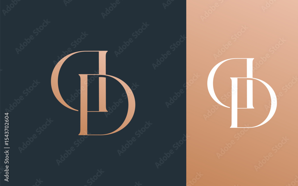 Obraz premium Initial letter DD logo design vector illustration for couple, wedding, and business