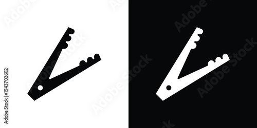 tongs icon collection. line stroke icon. EPS 10