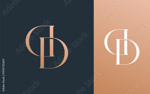 Initial letter DD logo design vector illustration for couple, wedding, and business