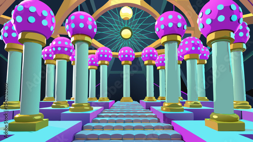 Quantum Multiverse Data Visual – Futuristic Neural Grid Vector Art.