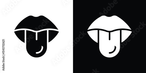 Tongue icon collection. line stroke icon. EPS 10