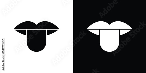 Tongue icon collection. line stroke icon. EPS 10