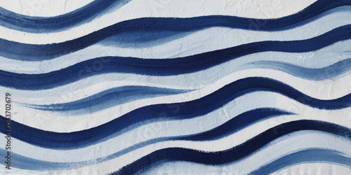 Beautiful soft blue sea water, ocean wave background. Soft blue and white hand printed creative marble texture ocean background.

