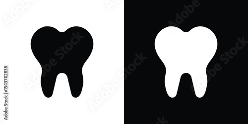 Tooth icon collection. line stroke icon. EPS 10