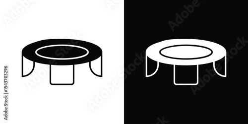 trampoline icon collection. line stroke icon. EPS 10