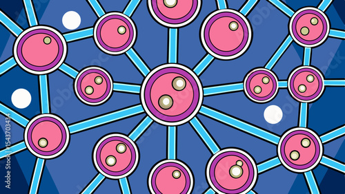 Quantum Multiverse Data Visual – Futuristic Neural Grid Vector Art.