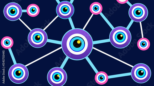 Quantum Multiverse Data Visual – Futuristic Neural Grid Vector Art.
