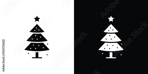 Tree christmas icon collection. line stroke icon. EPS 10