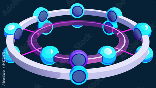 Quantum Multiverse Data Visual – Futuristic Neural Grid Vector Art.