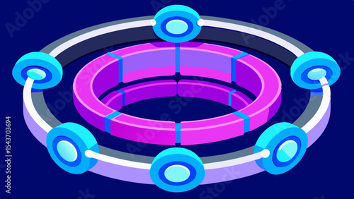 Quantum Multiverse Data Visual – Futuristic Neural Grid Vector Art.