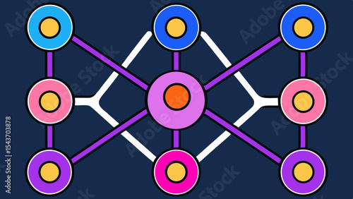 Quantum Multiverse Data Visual – Futuristic Neural Grid Vector Art.