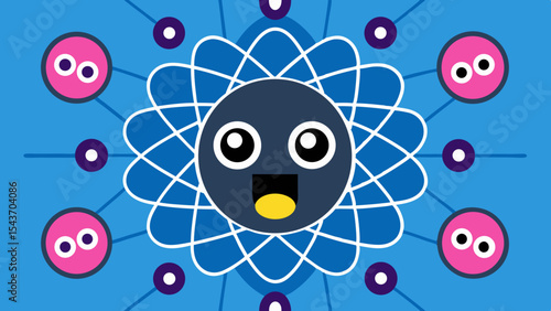 Quantum Multiverse Data Visual – Futuristic Neural Grid Vector Art.