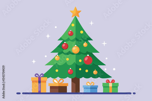 christmas tree with gifts