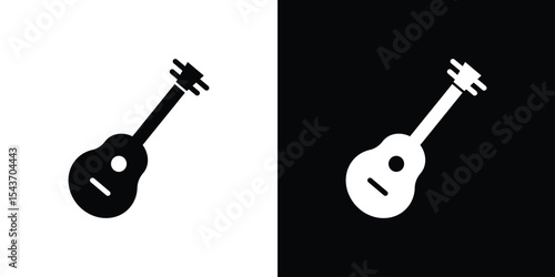 Ukulele icon collection. line stroke icon. EPS 10