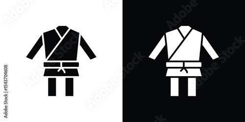 Uniform martial art icon collection. line stroke icon. EPS 10