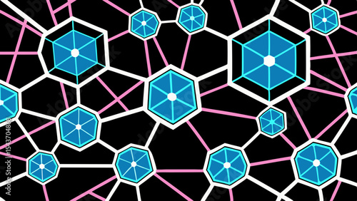 Quantum Multiverse Data Visual – Futuristic Neural Grid Vector Art.