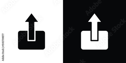 Upload icon collection. line stroke icon. EPS 10