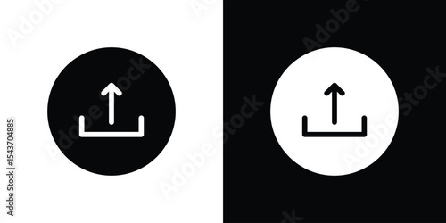 Upload icon collection. line stroke icon. EPS 10