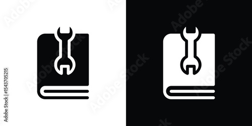 User guide book icon collection. line stroke icon. EPS 10