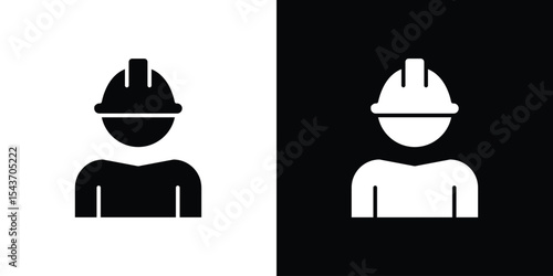 User helmet safety icon collection. line stroke icon. EPS 10