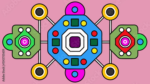 Quantum Multiverse Data Visual – Futuristic Neural Grid Vector Art.