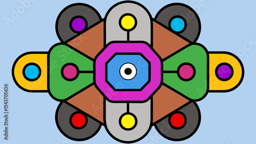 Quantum Multiverse Data Visual – Futuristic Neural Grid Vector Art.