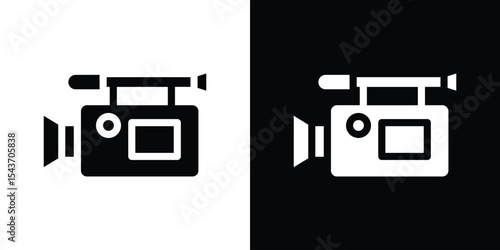 Video camera icon collection. line stroke icon. EPS 10