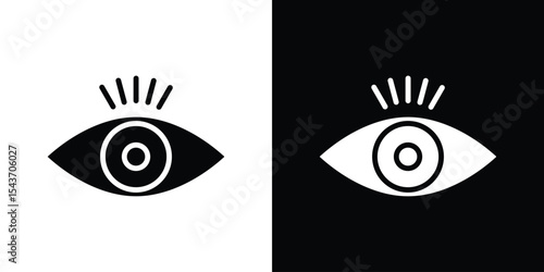 Vision icon collection. line stroke icon. EPS 10