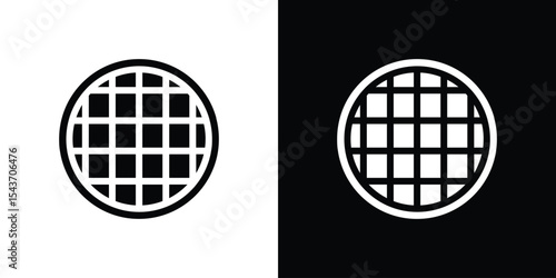 Waffle icon collection. line stroke icon. EPS 10