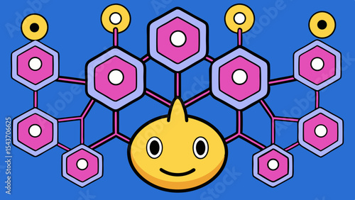 Quantum Multiverse Data Visual – Futuristic Neural Grid Vector Art.