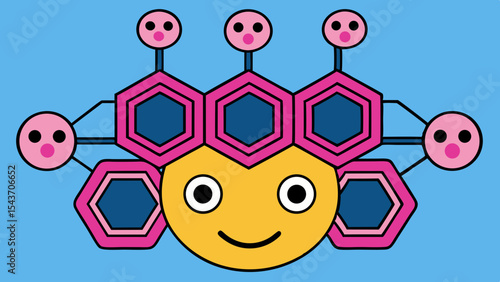Quantum Multiverse Data Visual – Futuristic Neural Grid Vector Art.