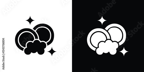 Washing dishes icon collection. line stroke icon. EPS 10