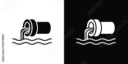 Wastewater icon collection. line stroke icon. EPS 10