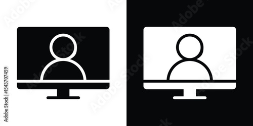 Webinar icon collection. line stroke icon. EPS 10