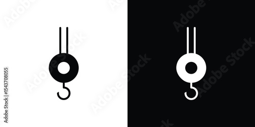 Winch hook icon collection. line stroke icon. EPS 10